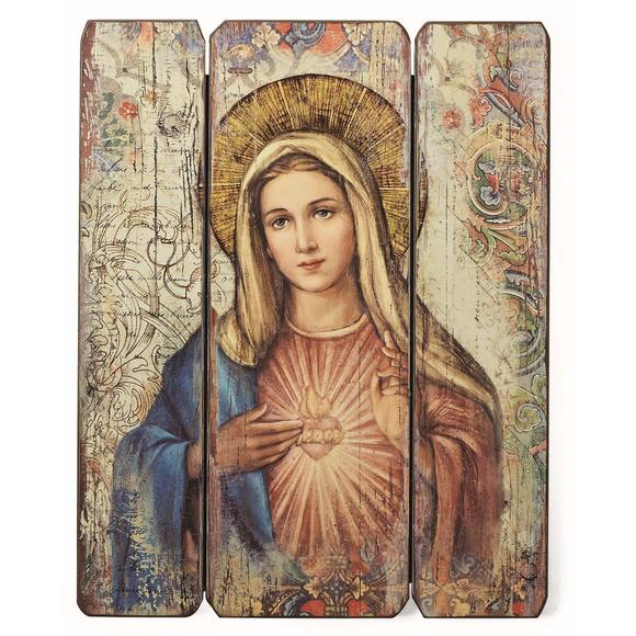 By Roman - Immaculate Heart Decorative Panel, 15" H, Courageous Panels, Medium🦎 - Picture 2 of 2